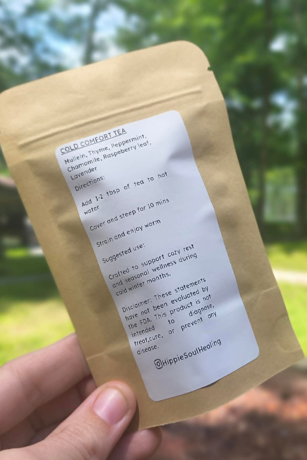Cold Comfort herbal tea blend