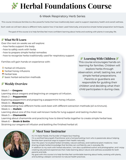 Herbal Foundations Curriculum